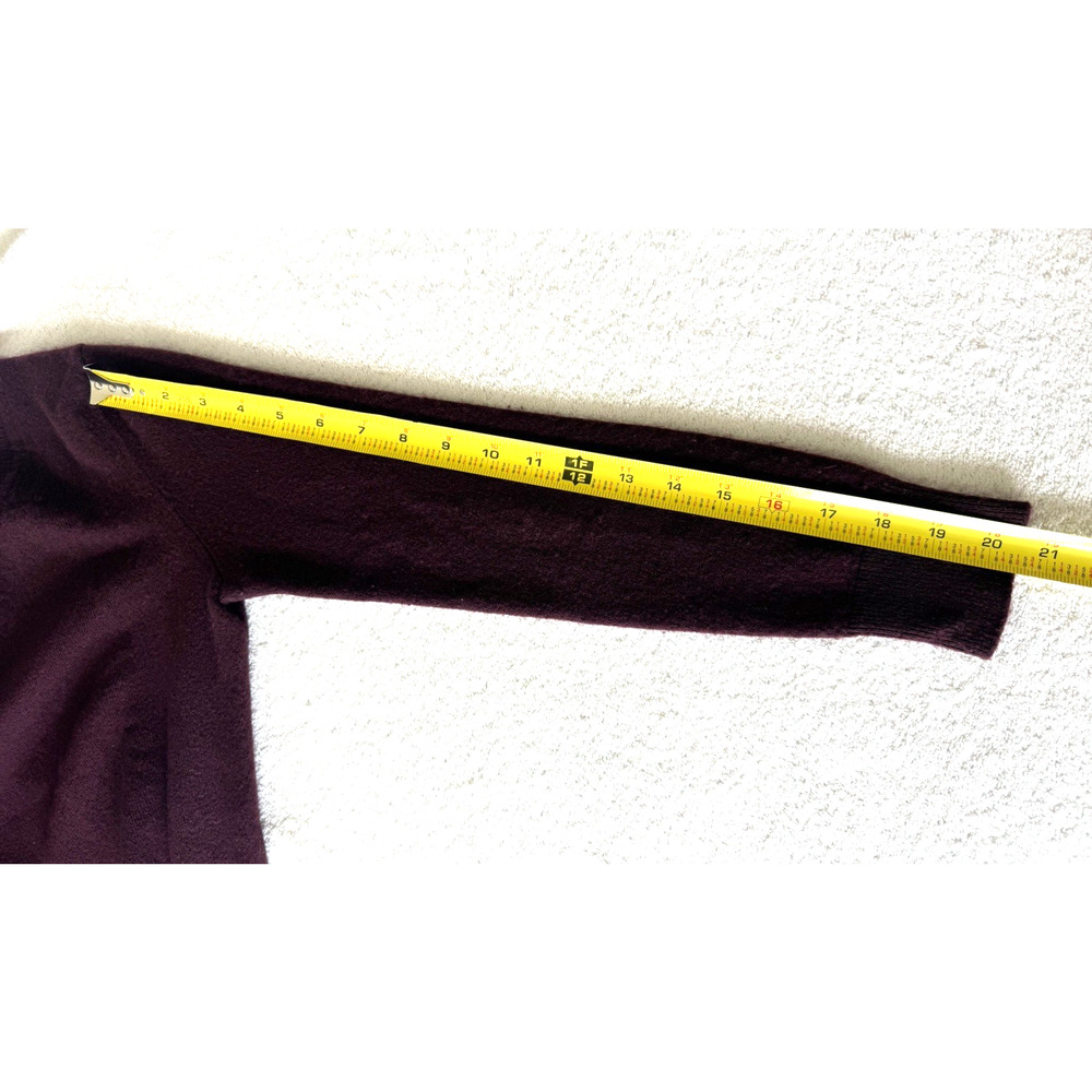 Quince 100% thick Cashmere Pullover Sweater Women's Burgundy Long Sleeve Size-S - Picture 6 of 8